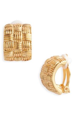 Karine Sultan Tufted Huggie Hoop Earrings in Gold at Nordstrom