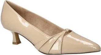 Bella Vita Ziggy Pointed Toe Kitten Heel Pump in Nude Patent at Nordstrom, Size 7.5