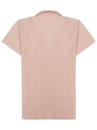 Issey Miyake Polo-Collar Polyester T-Shirt - Pink