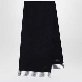 Loro Piana Sciarpa Grande Unita blu navy
