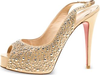 Christian Louboutin Sandali con borchie - Toni neutri