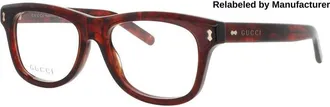 Gucci Mens Brown Rectangular Eyeglass Frames GG1526O00754R