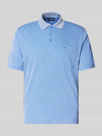 Christian Berg Regular Fit Poloshirt mit Brusttasche in Blau, Gr&ouml;&szlig;e S