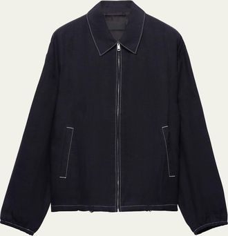 Prada Mens Linen Zip Jacket