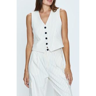 Pistola Denim Vero Pinstripe Vest in Le Blanc Pinstripe at Nordstrom Rack, Size X-Large