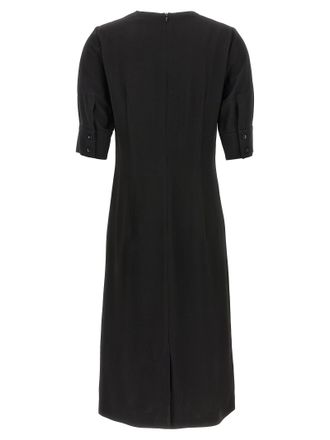 Sportmax Womens Black Viscose Midi Dress