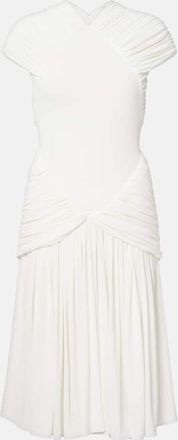 Ferragamo Abito midi in cr&ecirc;pe jersey con ruches