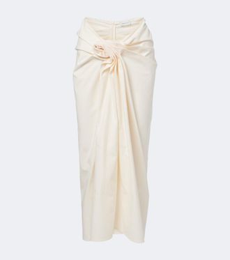 Magda Butrym Draped cotton maxi skirt
