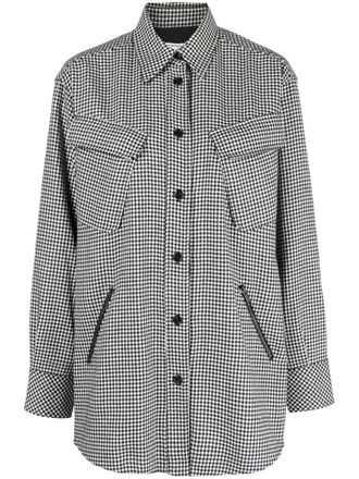 Iceberg houndstooth-pattern shirt jacket - Black