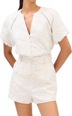 Allison New York Embroidered Josephine Top In Bone