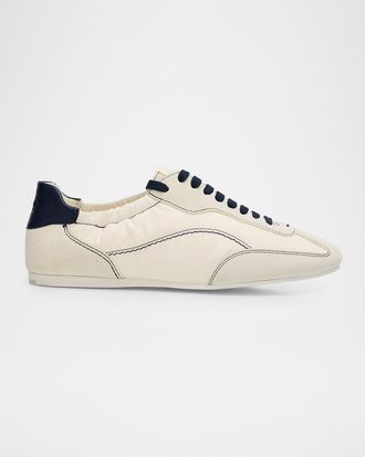 SIMKHAI Georgie Nylon and Suede Low-Top Sneakers