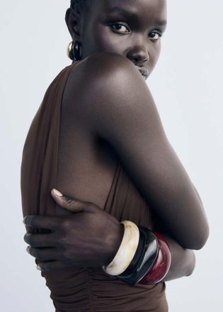 Mango Set 3 maxi bracciali volume combinati rosso - Donna - Taglia unica - MANGO