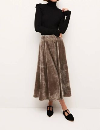 Marie Oliver Monroe Skirt In Pewter