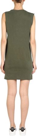 Dsquared2 Cotton Round-Neckline Mini Dress - Green