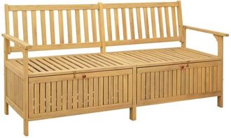 vidaXL Storage Bench with Storage with Door Solid-Acacia vidaXL