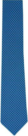 Ferragamo Cravatta in seta a fantasia - Blu