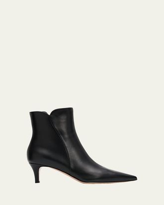 Gianvito Rossi 55mm Vitello Leather Ankle Boots