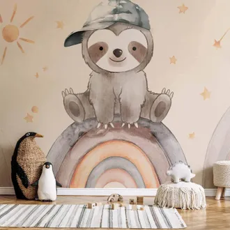 OEM Carta Da Parati Artgeist Little Sloth 350 Cm X 245 Cm Bambini