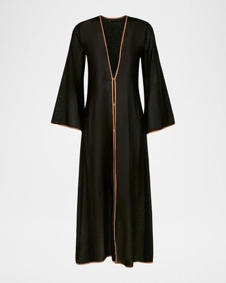 Vix Peony Long Cotton Dress Coverup