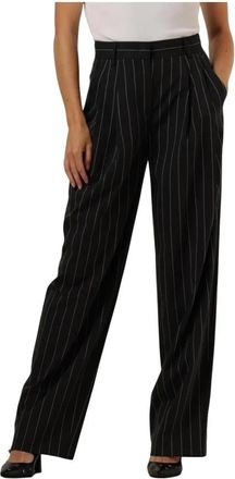 Co'Couture Elegante Lange Broek met Plooitjes - Dames - Straight fit broeken - Grijs - XS - Broeken