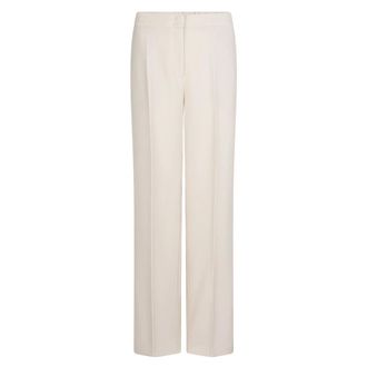 Dante6 Gestreepte pantalon met elastische tailleband - Dames - Broeken - Beige - Maat: XS