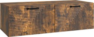 vidaXL Mueble Para Tv De Pared Roble Ahumado 98 X 41 X 30 Cm Vidaxl