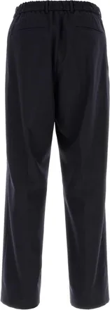 HUGO BOSS Mens Navy Blue Wool Pant Darkblue Exterior: Virgin Pantaloni Trousers