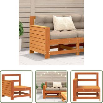 vidaXL Seduta da esterno - Divano senza Braccioli Giardino Marrone Cera 69x62x70,5 cm Pino