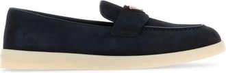 Prada Navy Blue Suede Loafers