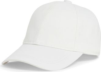 Nordstrom Brushed Cotton Baseball Cap in White at Nordstrom