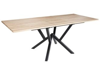 Beliani Mesa de comedor de derivado de madera 8 personas L160 200