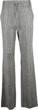 Marella Elodia Wijde Broek - Dames - Wijde Broeken - Grijs - XS - Wol - Broeken