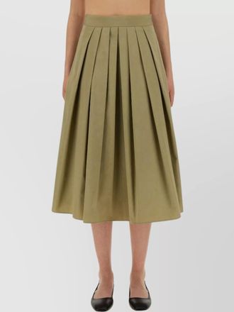 Aspesi pleated midi skirt high waist wide fit