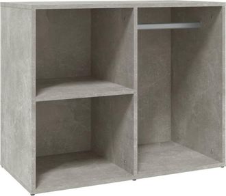 vidaXL Vidaxl - Mueble vestidor madera contrachapada gris hormigón 80x40x65 cm