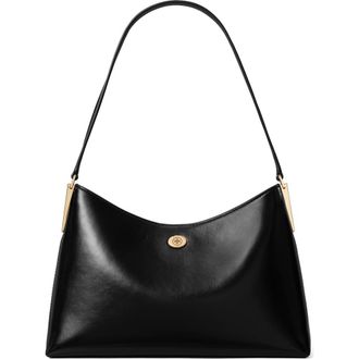 Tory Burch Small Robinson Leather Shoulder Bag in Black at Nordstrom