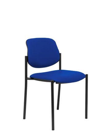 Piqueras y Crespo Silla Fija Styl Similpiel Azul Chasis Negro