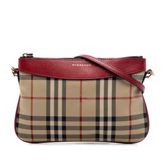 Burberry Pre-owned Burberry Haymarket Check Nylon Peyton Crossbody Ladies 3MKMBXPUH55FT245