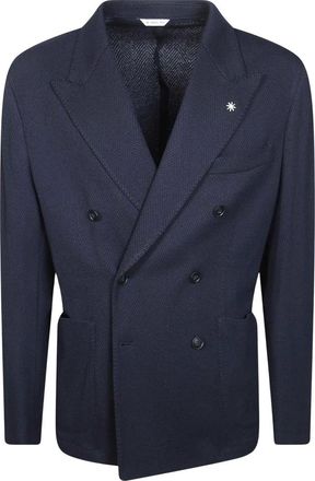 Manuel Ritz Giacca DP Spigato - - Jackets - Uomo - Blu - L