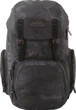 Nitro Laptoprucksack NITRO Weekender, Gr. B/H/T: 30cm x 55cm x 23cm, grau (forged camo), Nylon, Polyester, Rucks&auml;cke Laptoprucksack, Reiserucksack mit Lapto