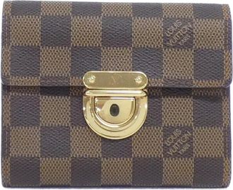 Louis Vuitton Ebene Coated Canvas Wallet (Tri-Fold) (Pre-Owned)