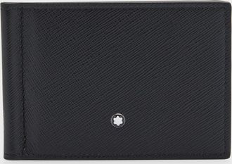 Montblanc Mens Saffiano Leather Sartorial Money Clip Wallet