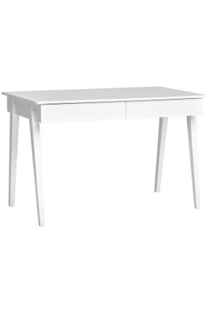 MID.YOU Mid.you Schreibtisch, Wei&szlig;, Holzwerkstoff, 2 Schubladen, rechteckig, S&auml;ule, 60x76x120 cm, Stauraum, B&uuml;rom&ouml;bel, Schreibtische, Schreibtische