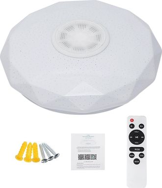 OEM L&aacute;mpara De Techo Led Musical Ac186-265v 36w, Regulable, Con Altavoz Bluetooth, Control Remoto Y Control Por Aplicaci&oacute;n, Sonido De Alta Calidad Y Cambi