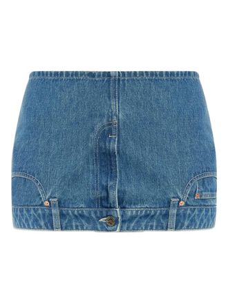 VETEMENTS upside-down denim mini skirt - Blue
