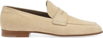 Gianvito Rossi Carlo Mocassin in Brown Suede Leather at Nordstrom, Size 44.5