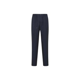 Etro Heren, Broeken, Blauw, Maat: M Linnen
