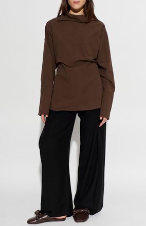 Issey Miyake Top With A Pocket, Womens, Brown