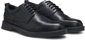 HUGO BOSS Derby shoes in leather with perforated monograms