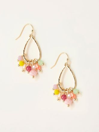 Fat Face FatFace Gold Tone Beaded Drop Earrings