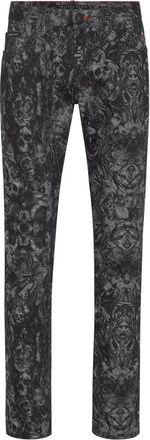 Philipp Plein Tattoo Super Straight Cut Jeans - Heren - Slim Fit Broeken - Zwart - W28 - Katoen - Broeken
